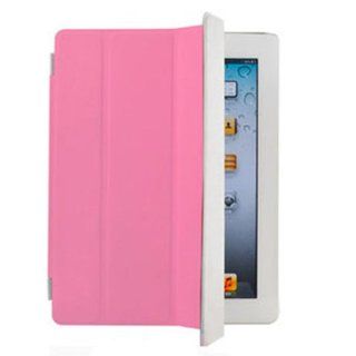 New Smart Cover Slim Magnetic Case Wake/Sleep Stand for iPad 2/3/4 (Pink): Cell Phones & Accessories