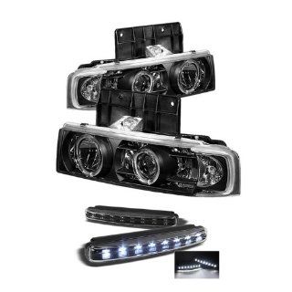 Chevy Astro / GMC Safari Halo Black Projector Headlights: Automotive
