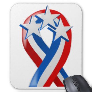 Stars and Stripes American Flag Ribbon Mouse Pads