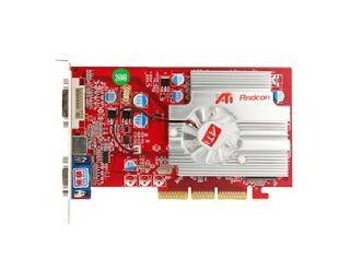 ATI Radeon 9550 256MB 64 bit DDR AGP VGA DVI TV out Graphics Video Card (Red): Computers & Accessories