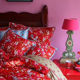 red chinese rose duvet set by pip studio by fifty one percent