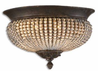 Uttermost Cristal De Lisbon Crystal Flush Mount   Flush Mount Ceiling Light Fixtures  