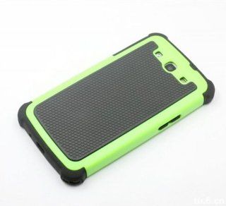 Dual Layer Hybrid Case Cover with Soft Core and Hard Outter Shell for Samsung Galaxy S3 SIII I9300 with bonus screen protector Green/Black Cell Phones & Accessories