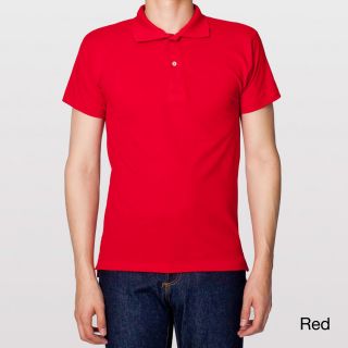 American Apparel American Apparel Mens Cotton Pique Shirt Red Size XS