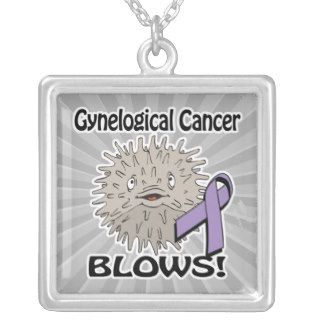 Gynelogical Cancer Blows Awareness Design Custom Necklace