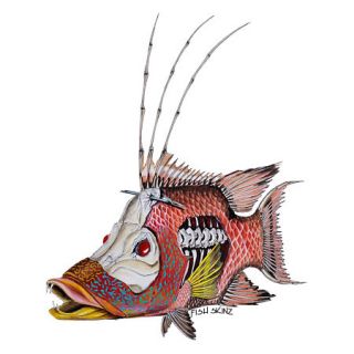 Fish Skinz 10 Skeleton Hogfish Decal Facing Left 44278