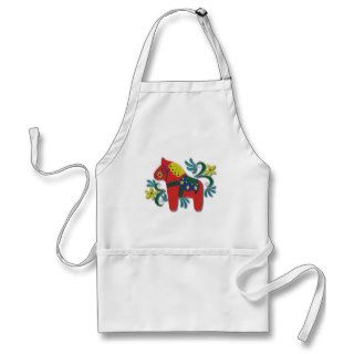 Colorful Swedish Dala Horse Aprons