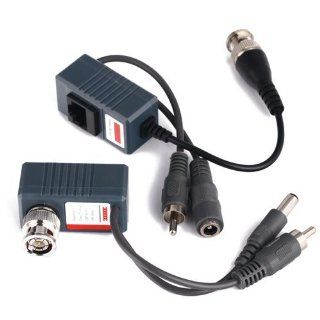 V See Packs 5 Pairs of Video Balun Network Transceiver with Video Audio Power Connectors: Computers & Accessories