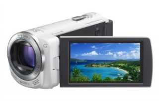 Sony HDR CX260V High Definition Handycam 8.9 MP Camcorder with 30x Optical Zoom and 16 GB Embedded Memory (White) (2012 Model) : Camera & Photo