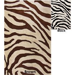 Nuloom Handmade Modern Zebra Wool Rug (76 X 96)