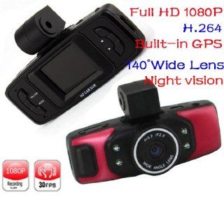 Car Camera Full Hd 1080p 30fps H.264 140 Degrees Wide Lens Car DVR Vehicle Dash Camera w/ G sensor & GPS & N ight Vision : Camcorders : Camera & Photo
