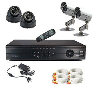 VVME 4 CH H.264 CCTV SECURITY DVR SYSTEM 4 1/3" Sony CAMERA 500GB HD : Complete Surveillance Systems : Camera & Photo