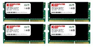 Komputerbay 32GB (4x 8GB) DDR3 PC3 10600 10666 1333MHz SODIMM 204 Pin Laptop Memory 9 9 9 25 with Black Heatspreaders: Computers & Accessories