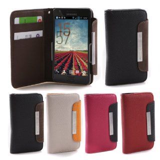 GMYLE (TM) Black PU Leather Folio Flip Wallet Book Style Slim Fit Case Credit Card Slot Holder Cover Pouch for Samsung Galaxy S II 2 i9100: Cell Phones & Accessories