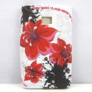 New Chinese Style Big Red Flower TPU Gel Silicone Case Cover Skin For LG Optimus L3 E400: Cell Phones & Accessories