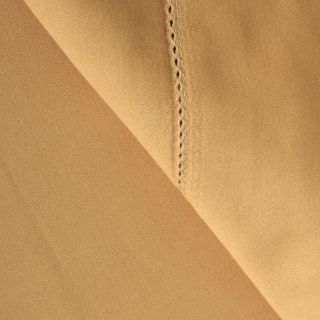 Elite Home Products Camden Hemstitch Egyptian Cotton Sheet Set Gold Size Twin
