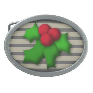 Belt Buckle, Funny Mistletoe Design