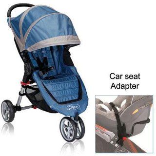 Baby Jogger City Mini Stroller in Blue Gray with Car Seat Adapter : Jogging Strollers : Baby