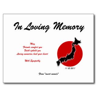 Japan condolence memory of post card