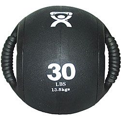 Cando 30 pound Dual handle Black Medicine Ball