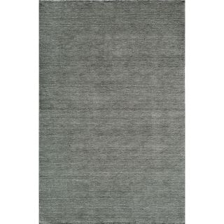 Hand loomed Loft Gabbeh Solid Grey Wool Rug (96 X 136)