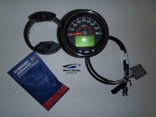OEM Evinrude Johnson 3" ICON Pro LCD 50 MPH Speedometer Kit, Chrome 766167  Sport Speedometers  Sports & Outdoors