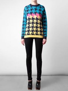 House Of Holland Houndstooth Merino Wool Jumper