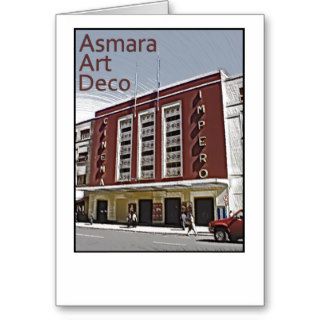 Asmara Art Deco   Cinema Impero Greeting Cards