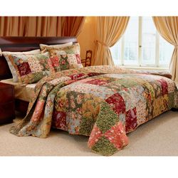 Greenland Home Fashions Antique Chic Full/ Queen size 3 piece Quilt Set Multi color Size Full : Queen