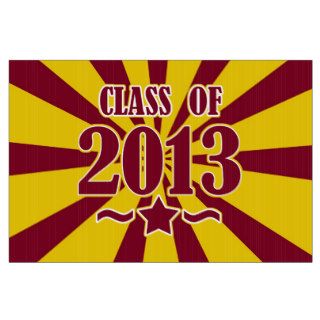 ZOOM Class of 2013 Star   Red & Gold Lawn Sign