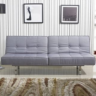 Salvador Grey Tufted Sleeper Sofa Bed