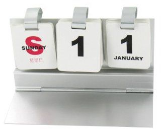 Metal Perpetual Calendar (G292)   Manual Business Desktop Perpetual Calendar: Computers & Accessories