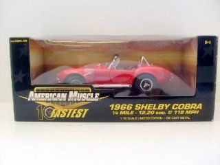 Ertl American Muscle 10 Fastest 32760 1966 Shelby Cobra Red 1:18 Scale Diecast: Toys & Games