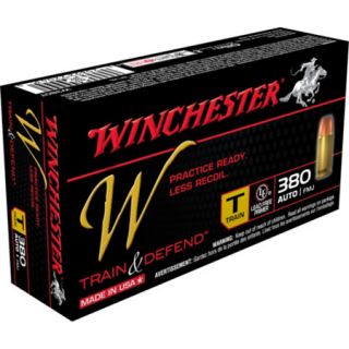 Winchester Train  Defend Ammo .380 ACP 95 gr. FMJ 50 Rounds 778676