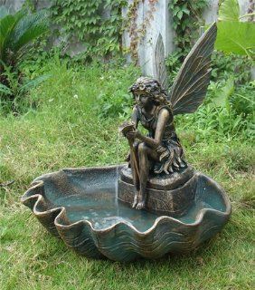 Fairy Shell Outdoor Fountain : Free Standing Garden Fountains : Patio, Lawn & Garden