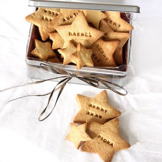 personalised star biscuits by les quatre