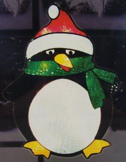 16" Lighted Shimmering Penguin Christmas Window Silhouette Decoration : Seasonal Celebration Lighting : Patio, Lawn & Garden