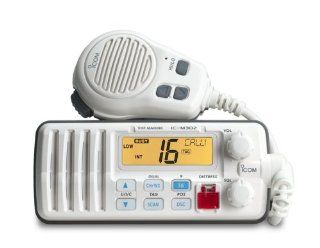 Icom IC M302W VHF Waterproof Two Way Marine Radio (White): Car Electronics