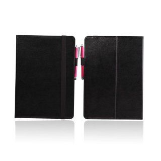 Century Accessory PU Leather Folio Folding Stand Case Cover For Asus Memo Pad FHD 10 ME302C Black: Computers & Accessories