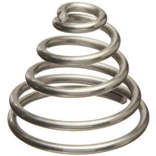 Conical Compression Spring, Type 302 Stainless Steel, Inch, 0.75" Overall Length, 0.85" Large End OD, 0.312" Small End OD, 0.059" Wire Diameter, 16.85lbs Load Capacity, 26.67lbs/in Spring Rate (Pack of 10): Industrial & Scientific