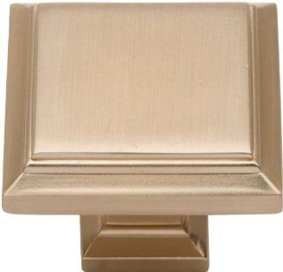 Atlas Homewares 289 CM Sutton Place Collection Champagne 1.25 Inch Square Knob   Cabinet And Furniture Knobs  