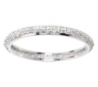 AffinityDiamond 1/3 ct tw Pave Eternity Band Ring, Sterling —