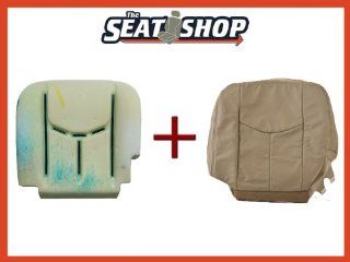 03 04 05 06 Chevy Tahoe GMC Shale Leather Seat Cover bottom & foam LH: Automotive