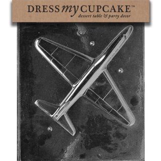 Dress My Cupcake DMCM301A Chocolate Candy Mold, Large Jet Plane Piece 1: Candy Making Molds: Kitchen & Dining