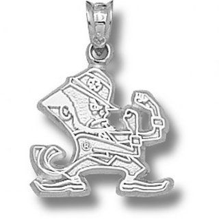 Notre Dame Fighting Irish Leprechaun Pendant   Silver Notre Dame Silver Charms Jewelry