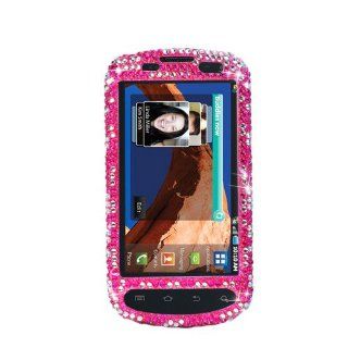 Eagle Cell PDSAMEPIC4GF302 RingBling Brilliant Diamond Case for Samsung Galaxy S2/Epic 4G Touch/D710   Retail Packaging   Hot Pink Zebra: Cell Phones & Accessories
