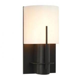 Sonneman 1710.32AF Oberon 1 Light Modern CFL Wall Sconce with Half Cylinder Shade   ADA Compliant, Black Bronze with Acrylic Shade    
