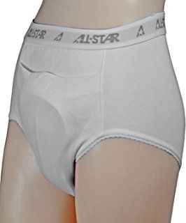 ALL STAR Women s Protective Sports Briefs WHITE GREY WL (WITH SHIELD) : Baseball Protective Gear : Sports & Outdoors