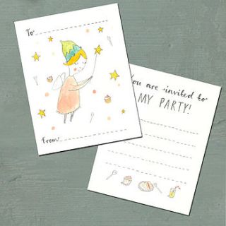 fairy birthday invitation by victoria whincup illustration