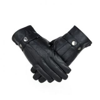 Korean fashion men's winter warm leather gloves (M) at  Mens Clothing store: Cold Weather Gloves